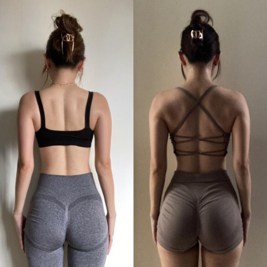 Client Amber Wu back and glute transformation results