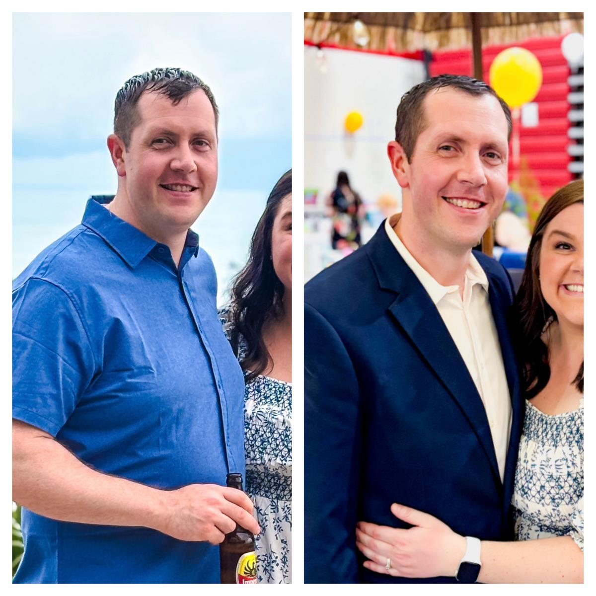 Client Ben side view fitness transformation