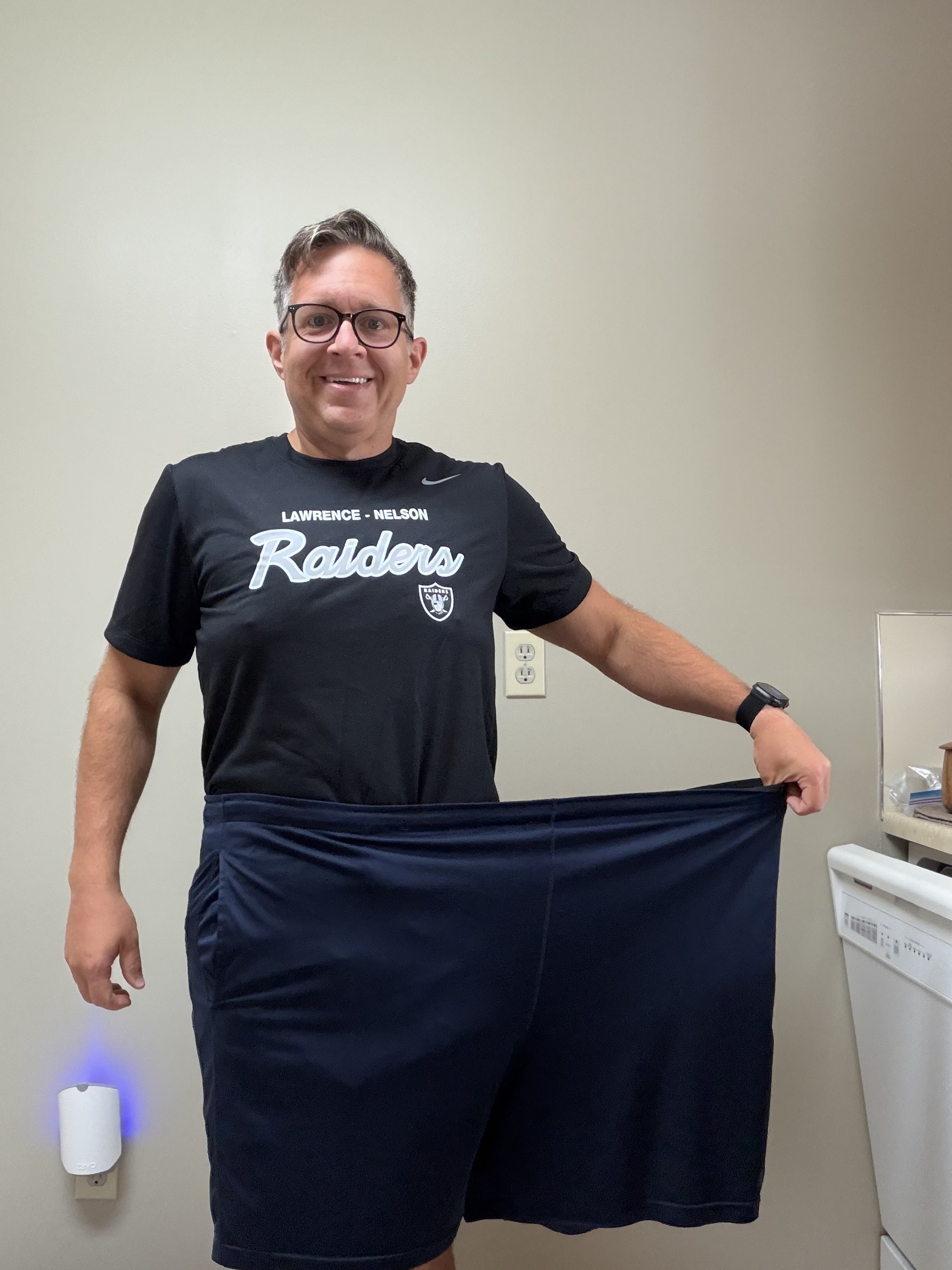 Father Sparling 200 pound weight loss transformation front view